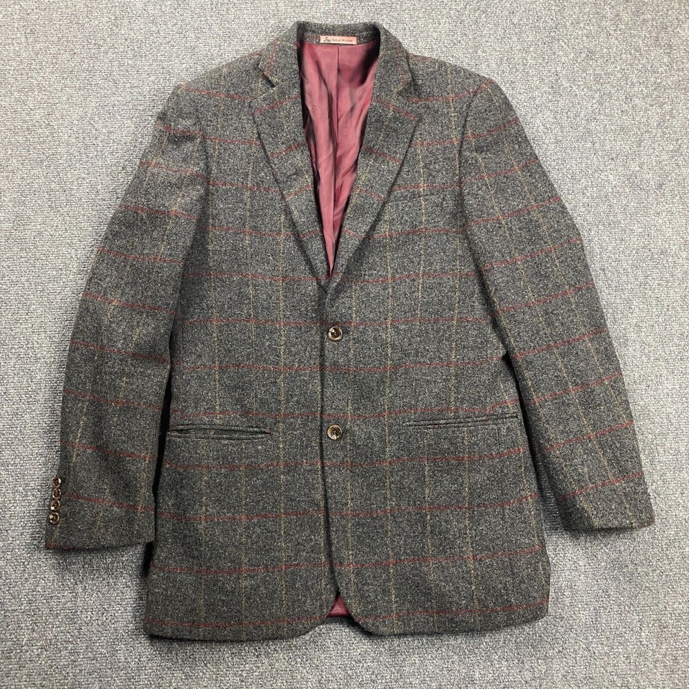 Samuel‎ Windsor Blazer Men's Size 38 Large Gray 100% Wool Tweed